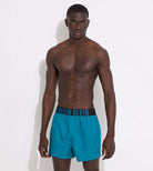 Calvin Klein 2 Pack Slim Fit Woven Boxers, Intense Power Black / Blue