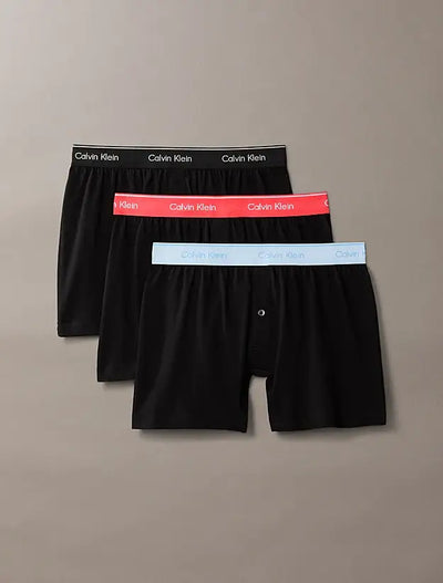 Calvin Klein 3 Pack Knit Boxers – Cotton Classics Pure Cotton Comfort