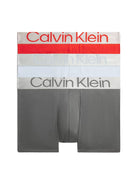 Calvin Klein 3 Pack Trunks Steel Cotton - Arctic Ice / Red Clay / Charcoal Grey