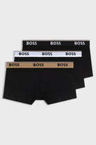 BOSS Power 3 Pack Stretch Cotton Trunks - Black