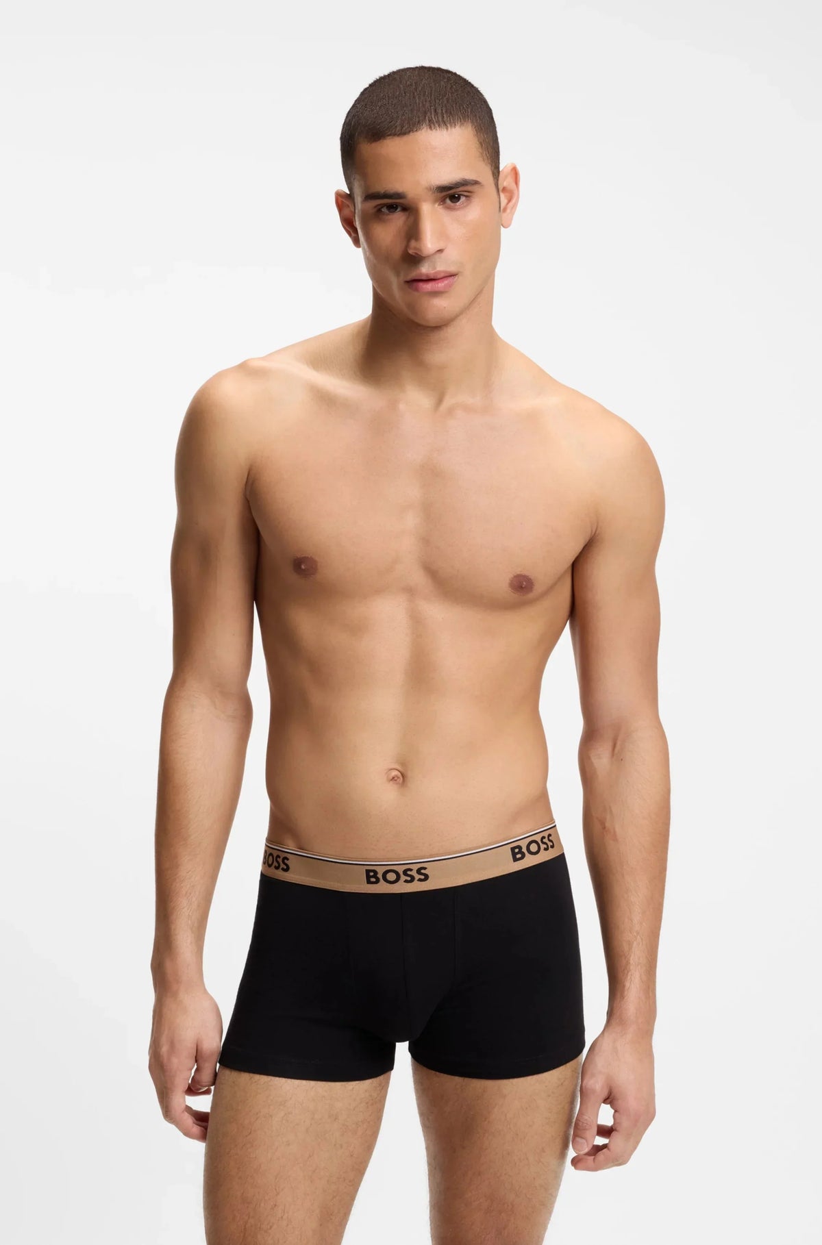 BOSS Power 3 Pack Stretch Cotton Trunks Black - model