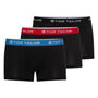 Tom Tailor Men's 3 Pack Cotton Stretch Trunks - Black-Multicolour