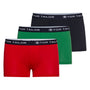 Tom Tailor Men's 3 Pack Cotton Stretch Trunks- Red/Navy/Green