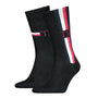 Tommy Hilfiger Men 2 Pack Iconic Stripes Socks (Black)