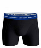 Björn Borg 5 Pack Essential Boxer - Black with Coloured Waistbands