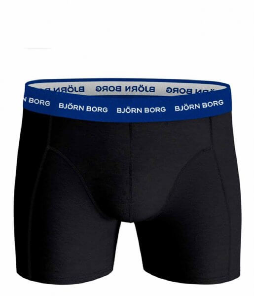 Björn Borg 5 Pack Essential Boxer - Black with Coloured Waistbands