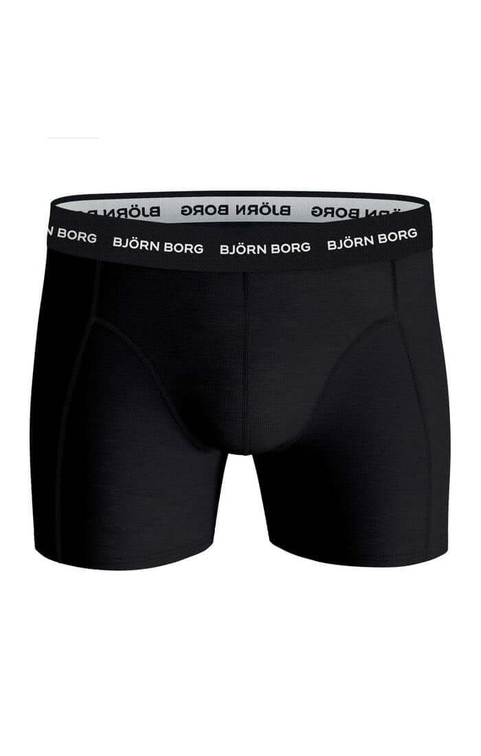 Björn Borg 3 Pack Cotton Stretch Boxers - Green Print / Black