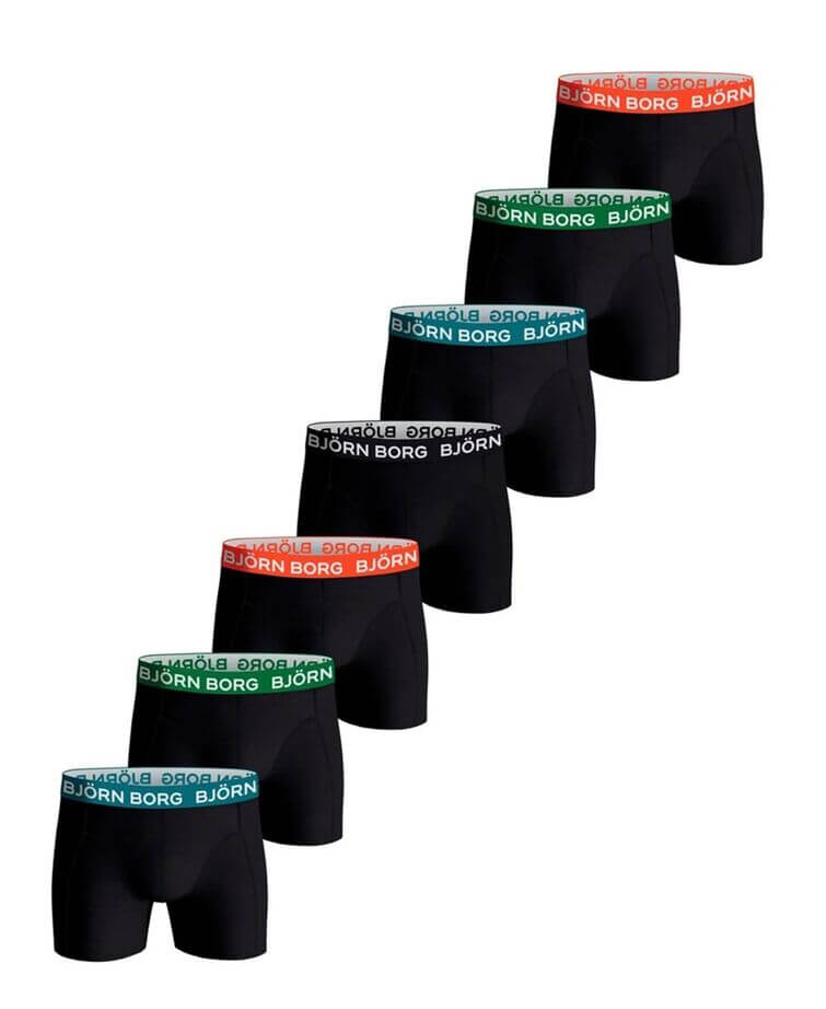 Björn Borg Cotton Stretch Boxer 7 Pack - Black Multi