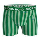 Björn Borg 3 Pack Cotton Stretch Boxers - Green Stripes / Black