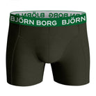 Björn Borg 5 Pack Cotton Stretch Boxers - Green/Black/Green Print
