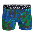 Björn Borg 5 Pack Cotton Stretch Boxers - Green/Black/Green Print