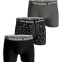 Bjorn Borg Cotton Stretch Boxer 3 Pack - Grey / Black Print