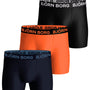 Björn Borg Performance Boxer 3-pack - Black, Navy Blue, Orange