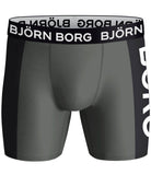 Björn Borg Performance Boxer 3-pack - Black, Print, Grey
