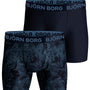 Björn Borg Performance Boxer 2 Pack - Print/Navy Blue