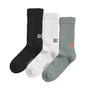 Bjorn Borg Core Crew Sock 3-pack - White/Black/Grey