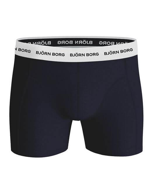 Bjorn Borg Cotton Stretch Boxer 3 Pack - Blue/Purple Leaf Print