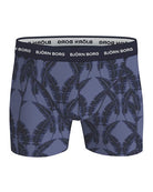 Bjorn Borg Cotton Stretch Boxer 3 Pack - Blue/Purple Leaf Print