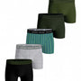Bjorn Borg Cotton Stretch Boxer Trunks 5 pack -  Olive, Green Print
