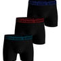 Bjorn Borg Cotton Stretch Boxer Trunks 3 Pack - Black, Contrast Waistbands