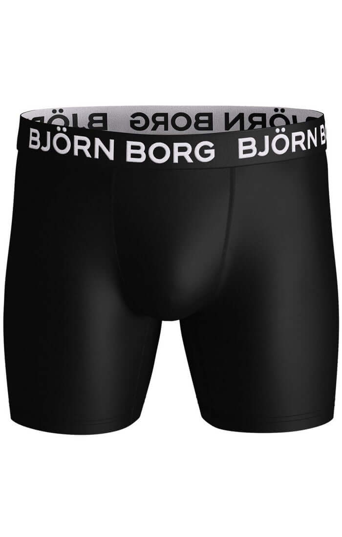 Björn Borg Performance Boxer 2 Pack - Black, Blue Print