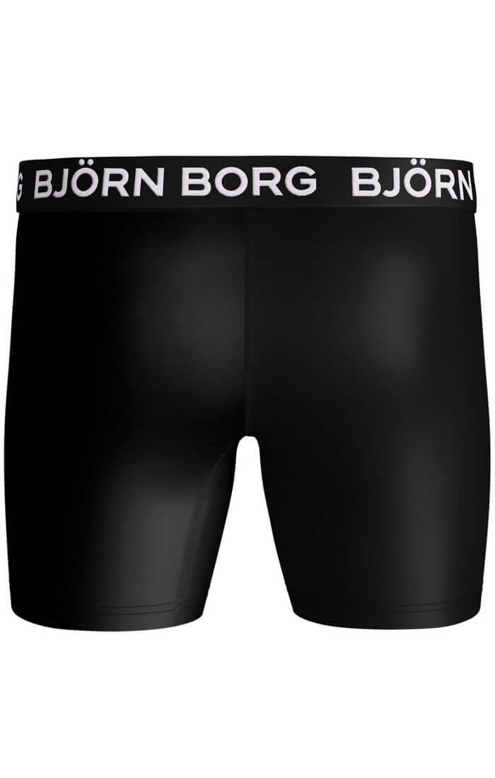 Björn Borg Performance Boxer 2 Pack - Black, Blue Print