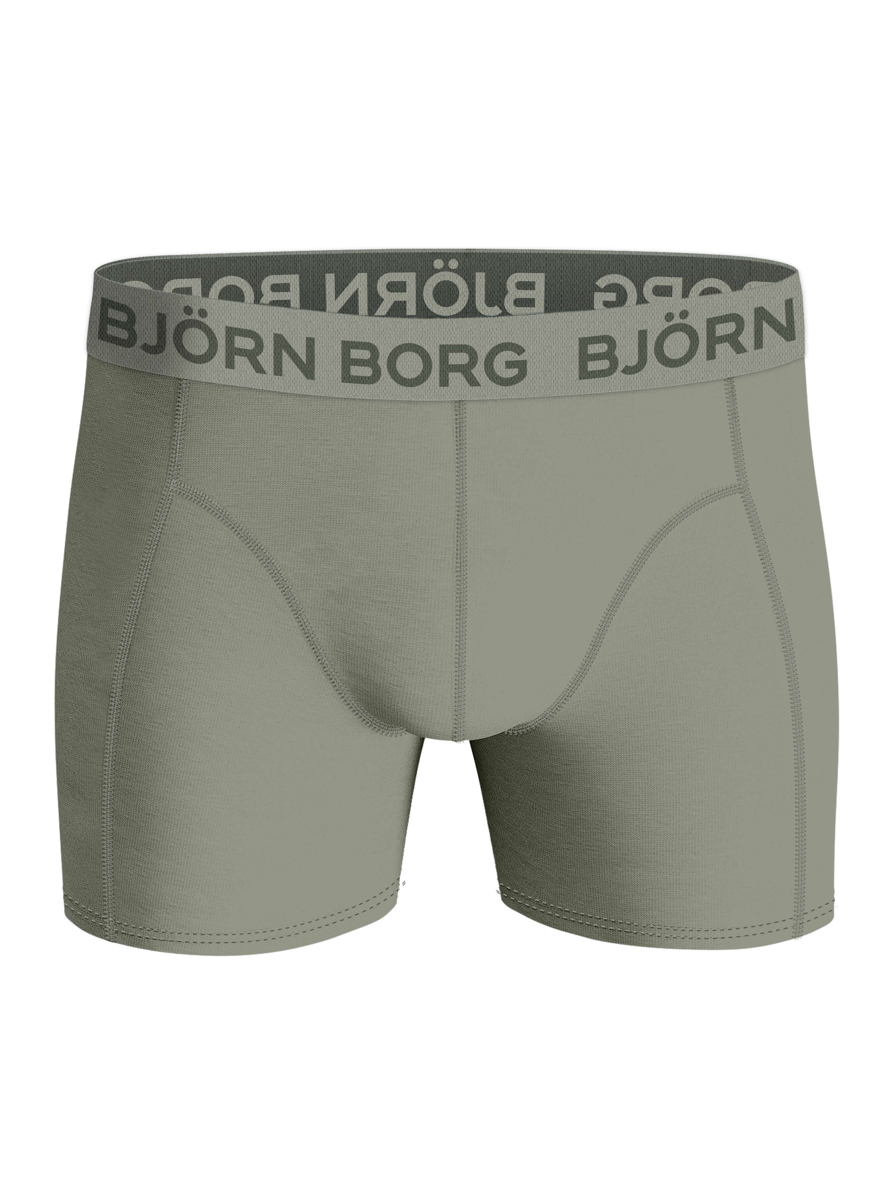 Bjorn Borg Cotton Stretch Boxer Trunks 3 Pack Olive Sky Blue Pink bjorn-borg-cotton-stretch-boxer-trunks-3-pack-olive-sky-blue-pink