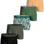Bjorn Borg Cotton Stretch Boxer Trunks 5 pack -  Orange, Olive, Green, Black, Print