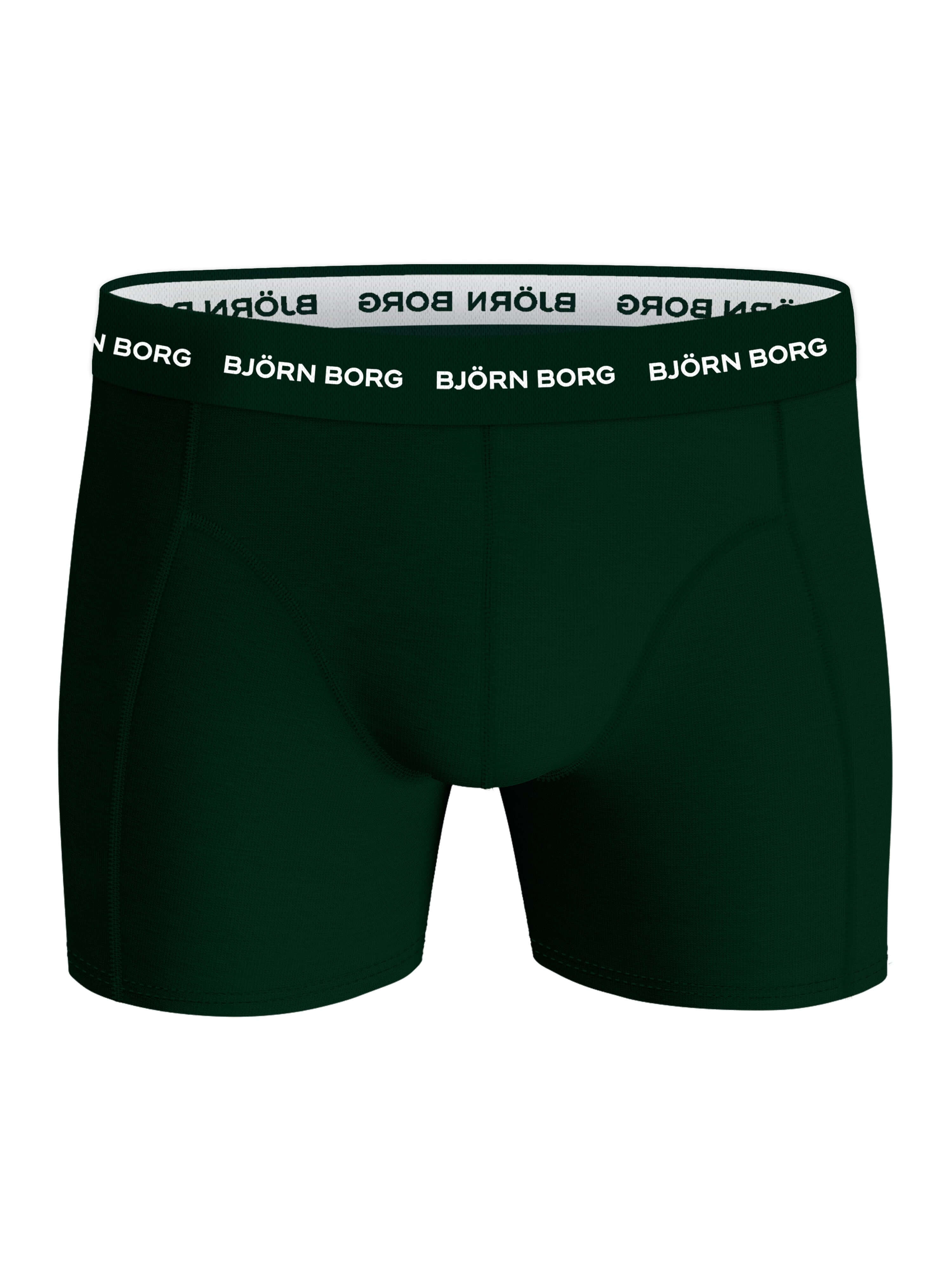 Björn Borg 3 Pack Cotton Stretch Boxers - Green/Black/Green Print