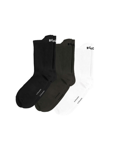 Bjorn Borg Sports Performance Ankle Socks 3-pack - Black, White, Grey