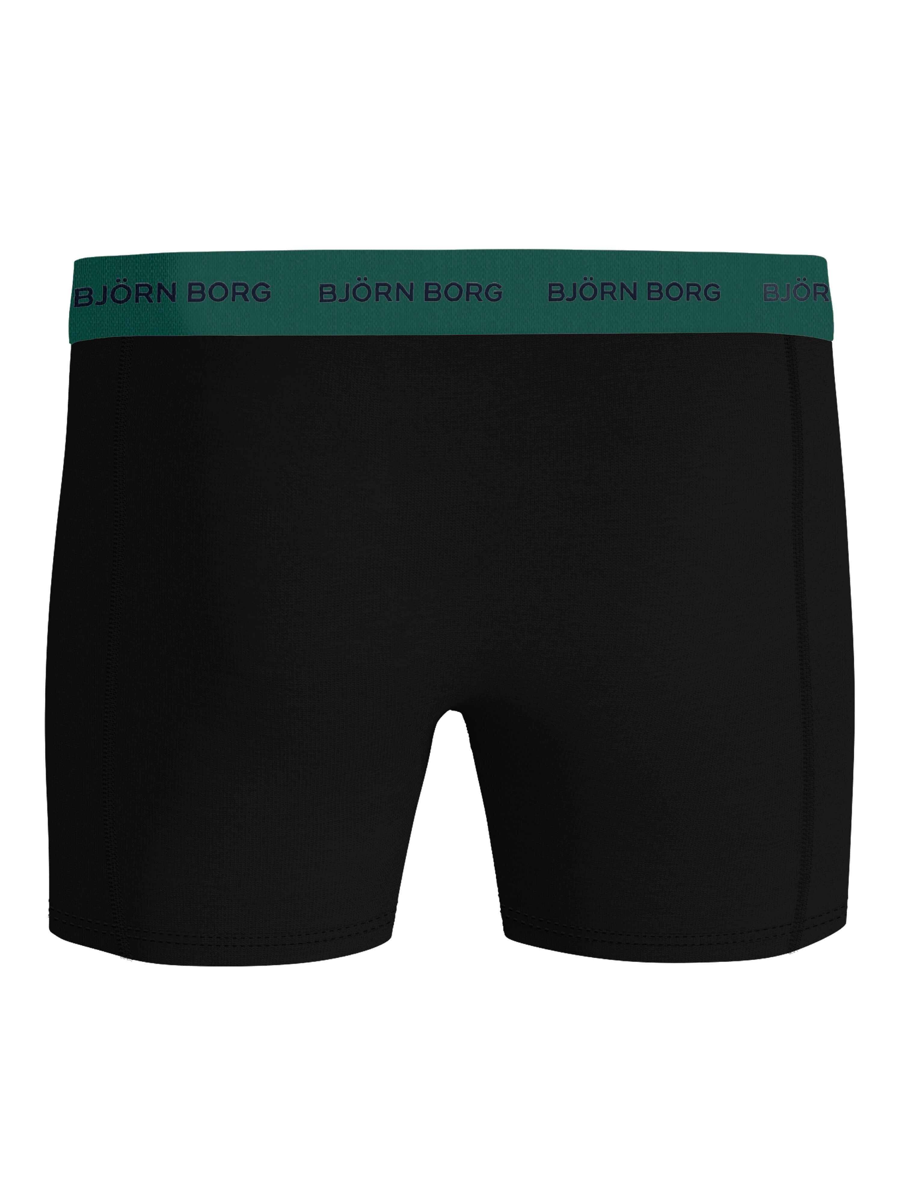 Bjorn Borg Men's Cotton Stretch Boxers 12-pack, Black Multi Coloured Waistbands