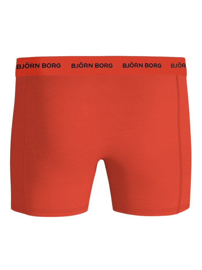Björn Borg 3 Pack Cotton Stretch Boxers – Olive / Orange / Green Graphic