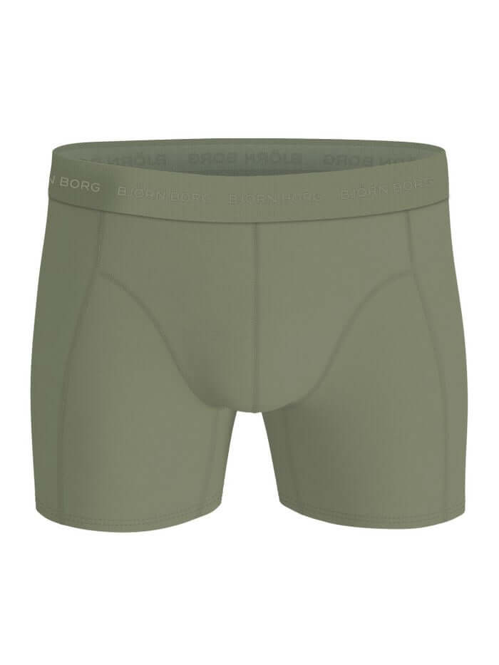 Björn Borg 3 Pack Cotton Stretch Boxers – Olive / Orange / Green Graphic