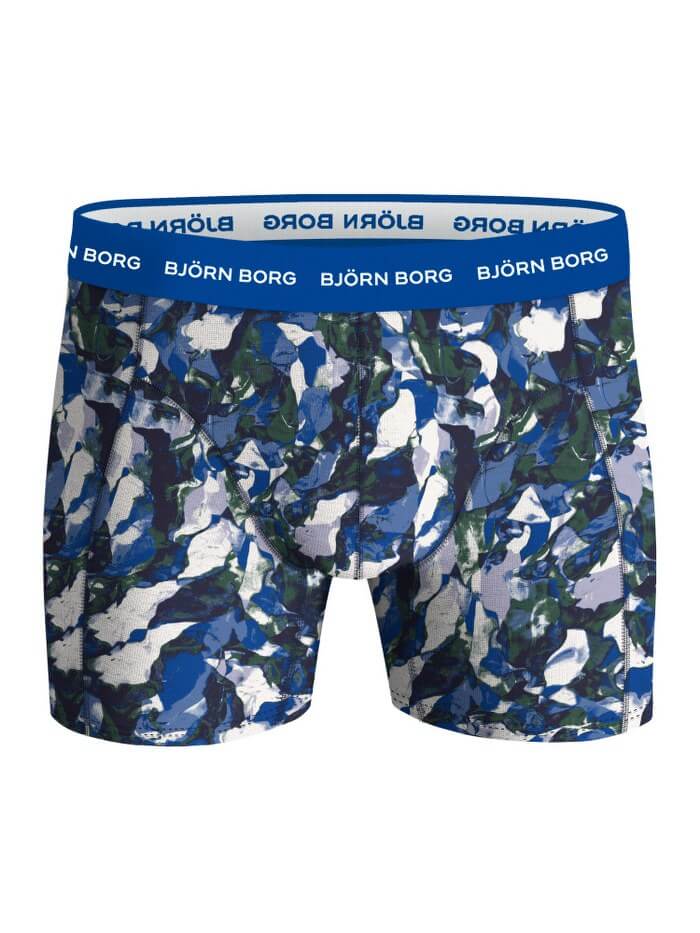 Björn Borg 3 Pack Cotton Stretch Boxers – Blue /Navy / Print