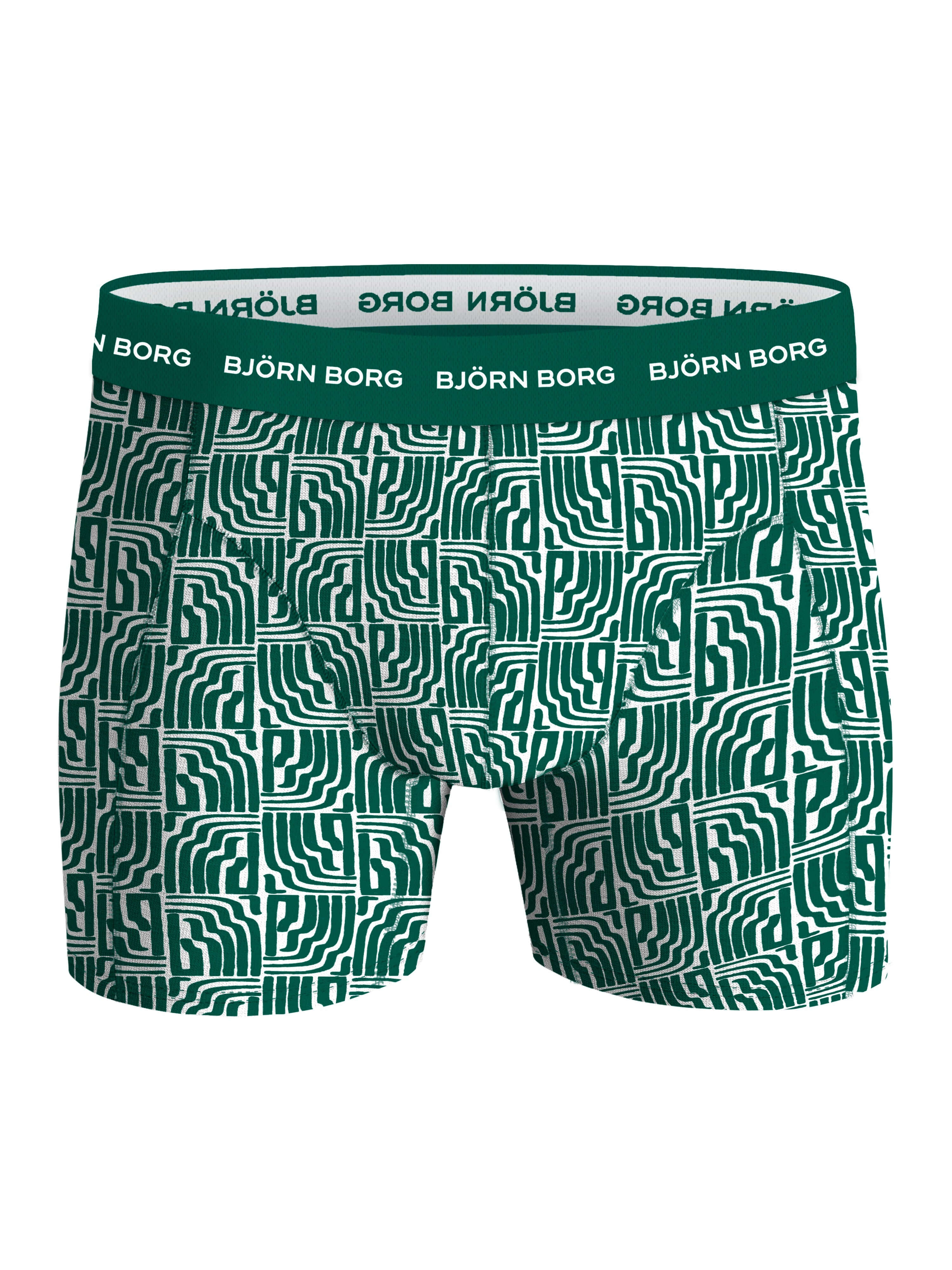 Björn Borg 3 Pack Cotton Stretch Boxers – Green Design