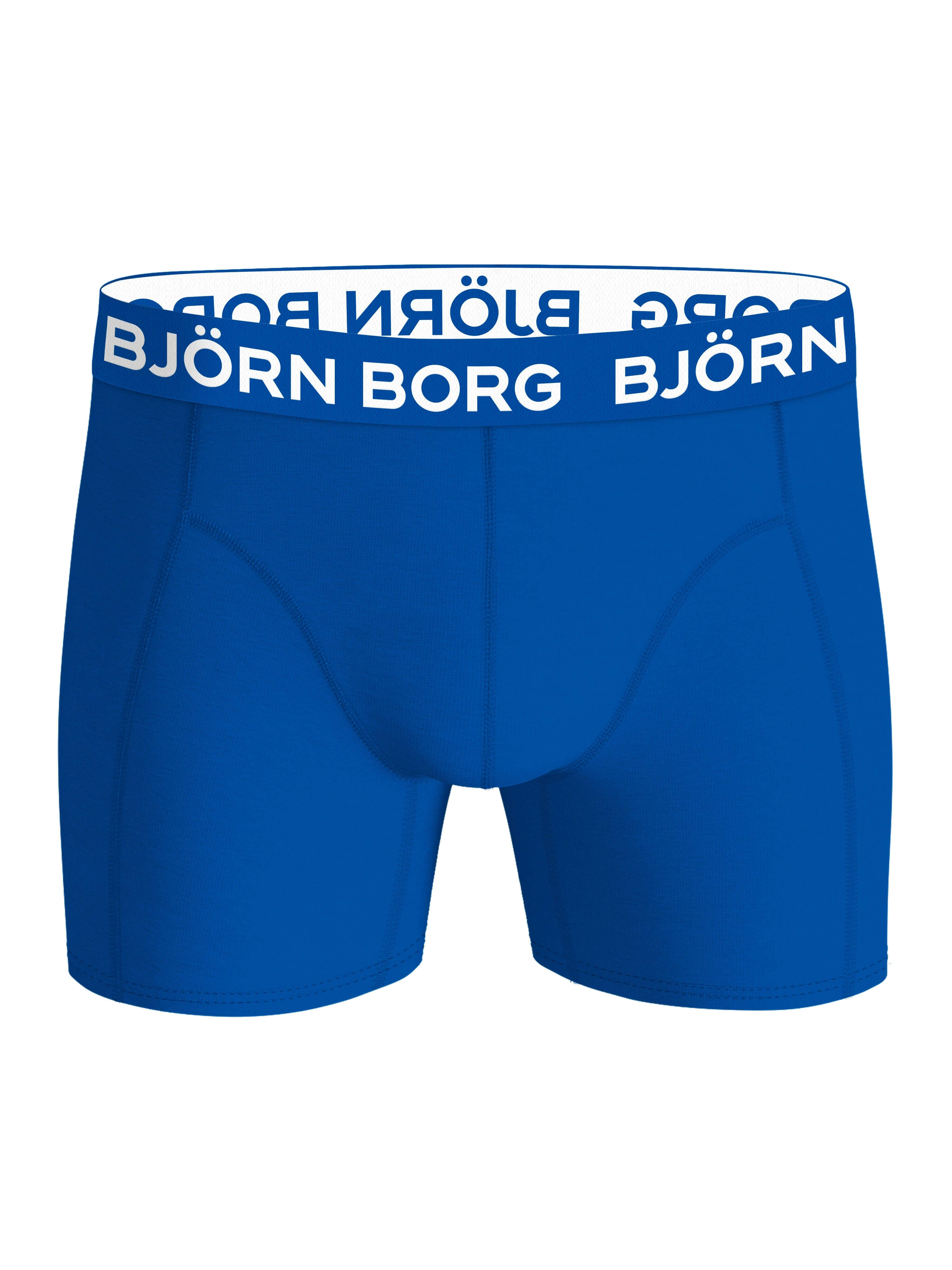 Björn Borg 3-Pack Cotton Stretch Boxers – Solid Blue / Green / Blue