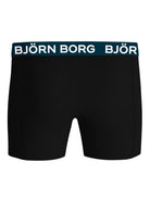 Björn Borg 3-Pack Cotton Stretch Boxers – Classic Black with Bold Multi Waistbands