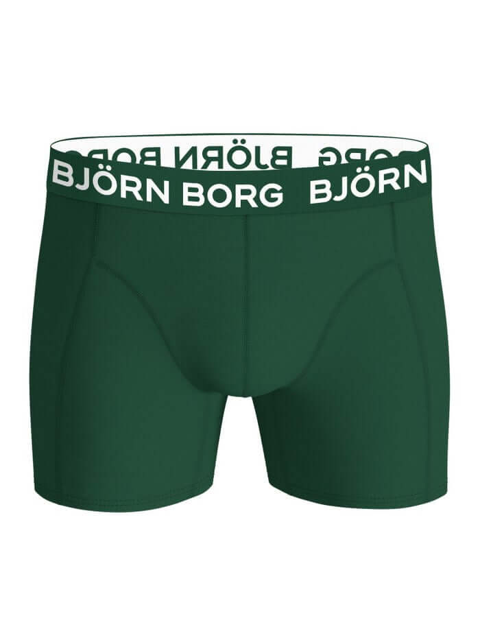 Björn Borg 3-Pack Cotton Stretch Boxers – Green Leaf / Black / Green