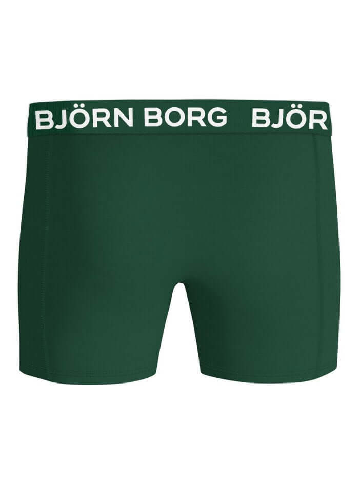 Björn Borg 3-Pack Cotton Stretch Boxers – Green Leaf / Black / Green