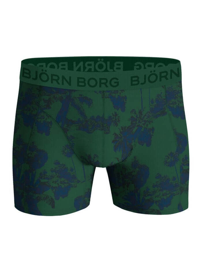 Björn Borg 3-Pack Cotton Stretch Boxers – Green Leaf / Black / Green