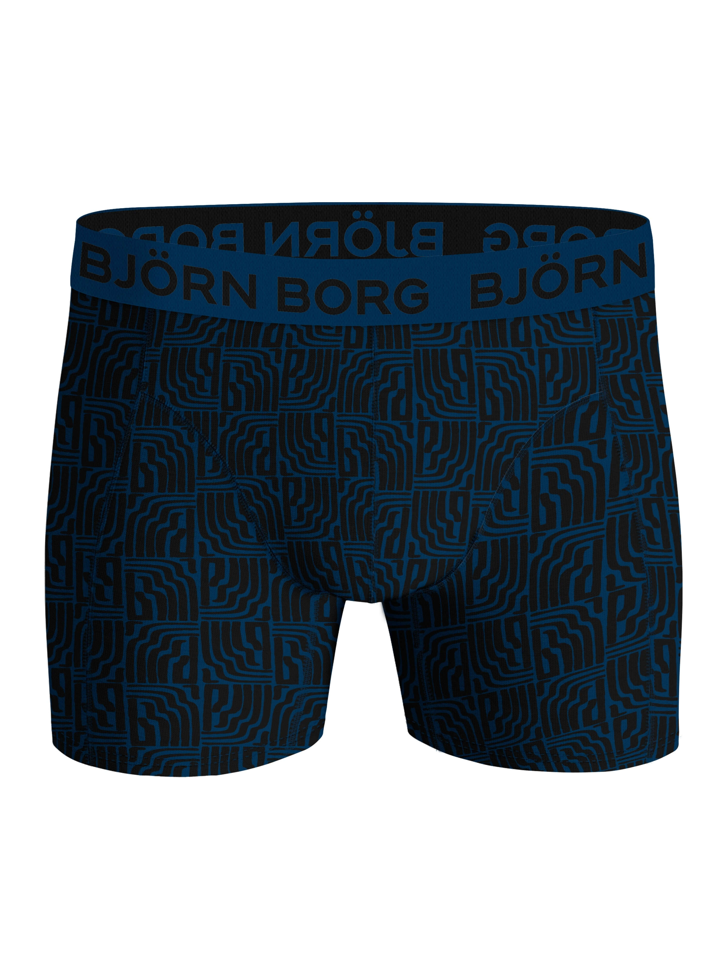 Björn Borg 3-Pack Cotton Stretch Boxers – Winetasting/Blue/Black