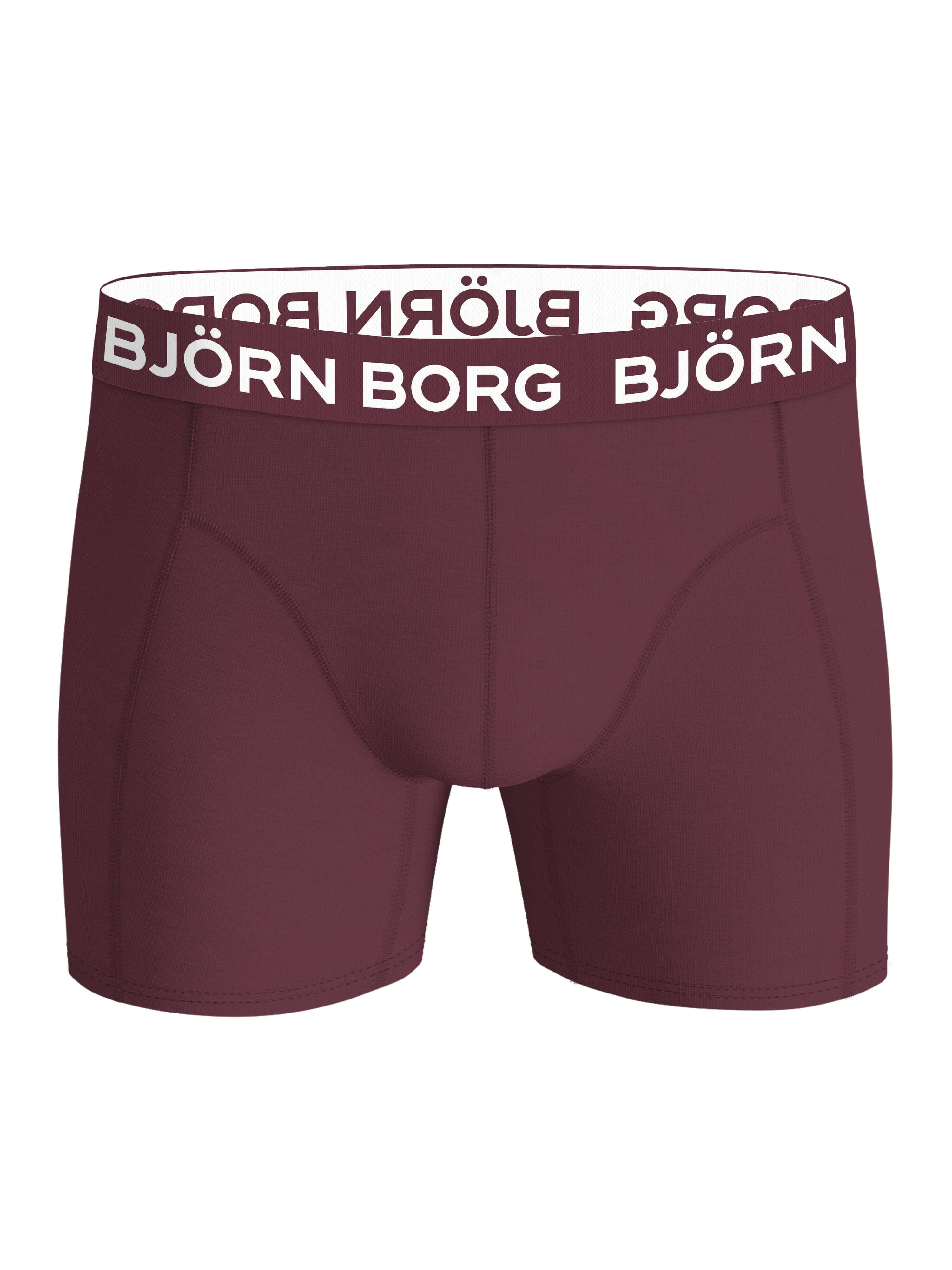 Björn Borg 3-Pack Cotton Stretch Boxers – Winetasting/Blue/Black