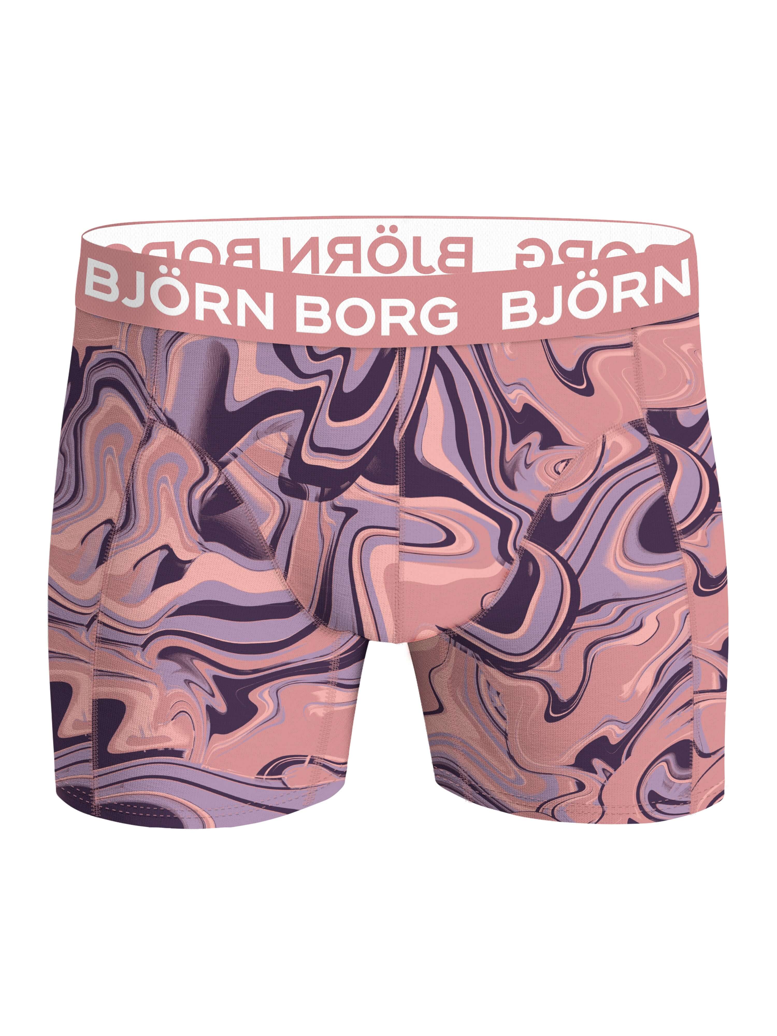 Björn Borg 3-Pack Cotton Stretch Boxers – Blue / Pink Print