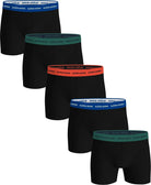 Björn Borg 5 Pack Cotton Stretch Boxers - Black with Contrast W/B