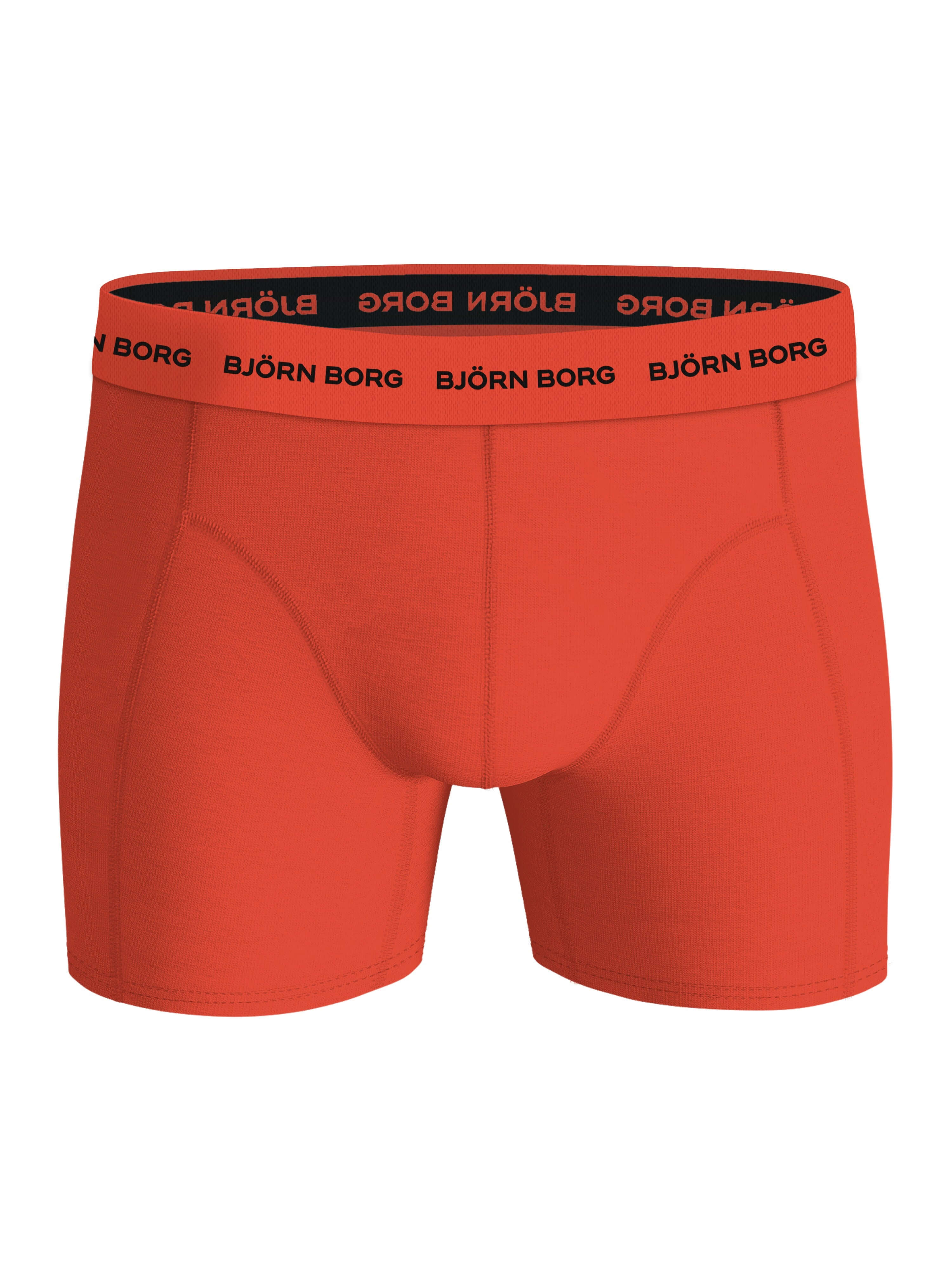 Björn Borg 5 Pack Cotton Stretch Boxers - Black, Green, Print, Orange