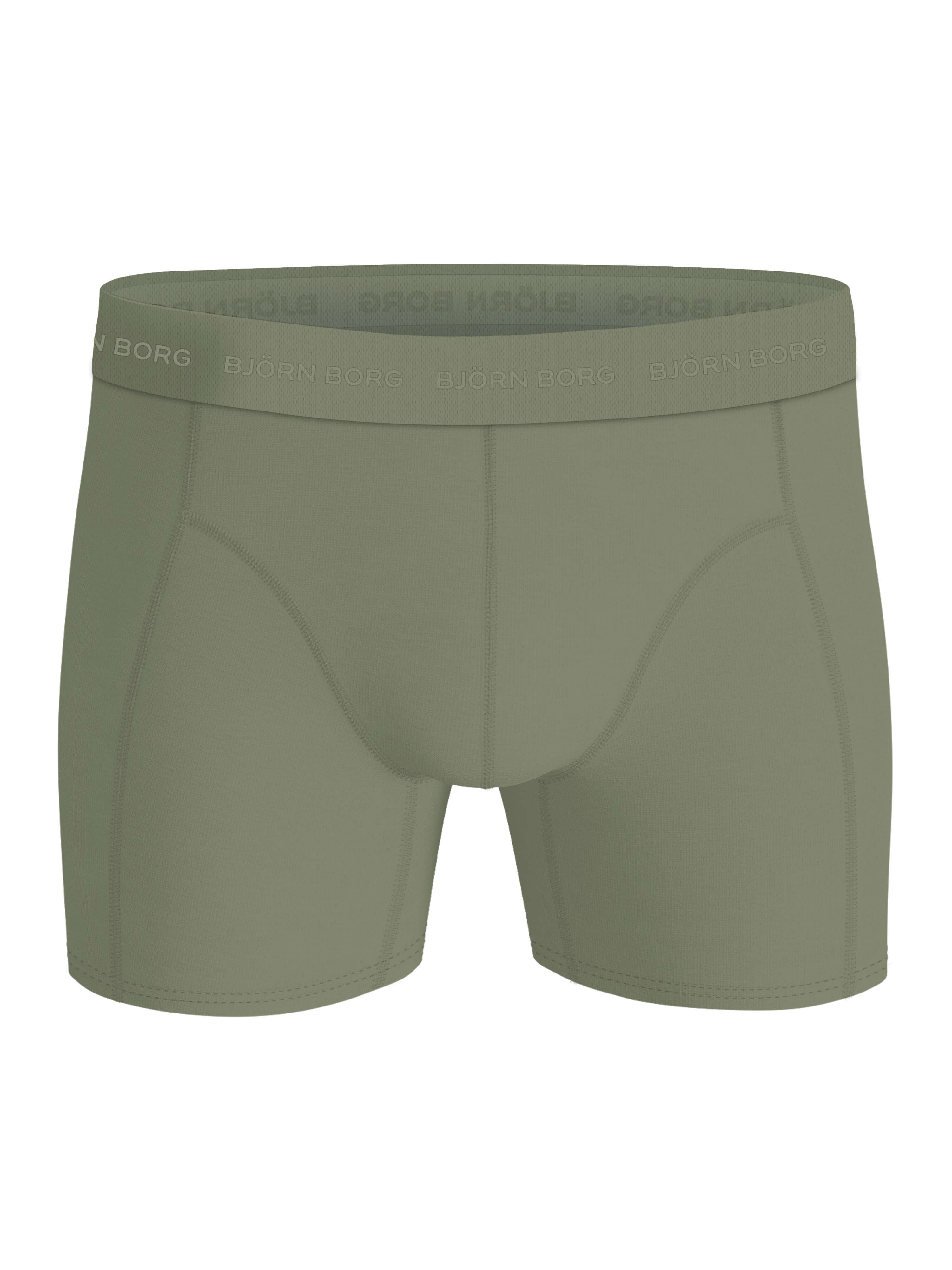 Björn Borg 5 Pack Cotton Stretch Boxers - Black, Green, Print, Orange