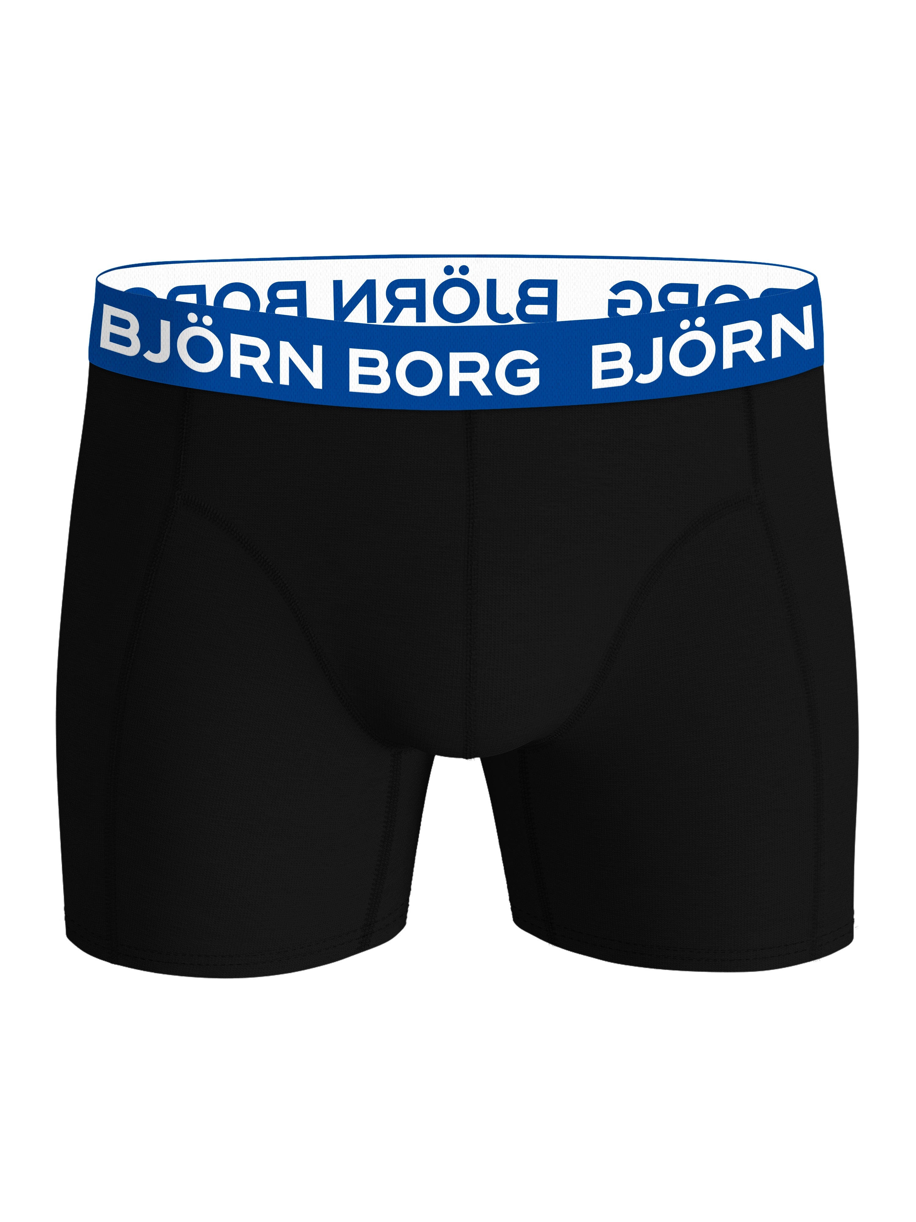 Björn Borg 5 Pack Cotton Stretch Boxers - Black, Blue, Pink, Print