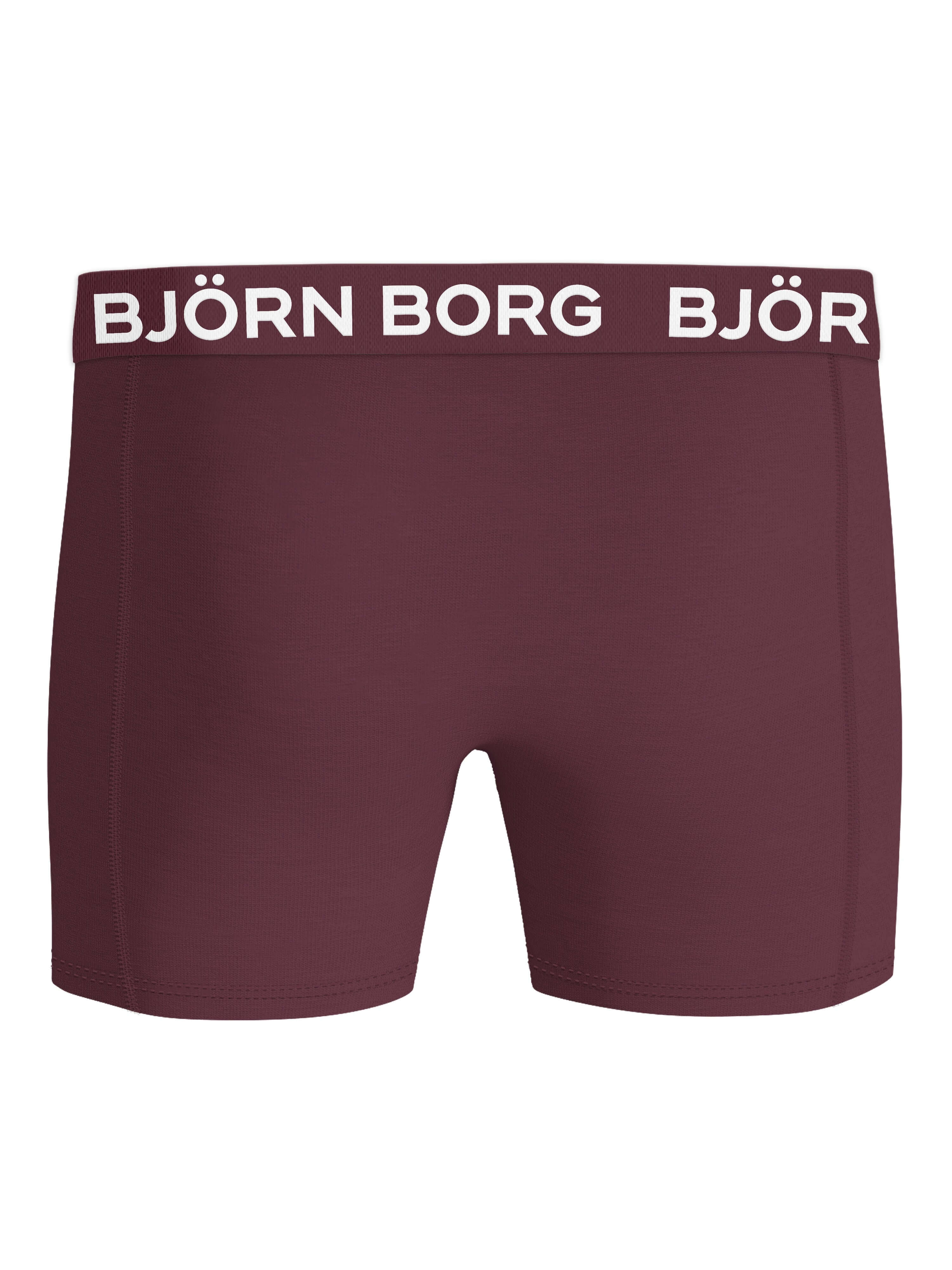 Björn Borg 5 Pack Cotton Stretch Boxers -Black, Green, Print, Red