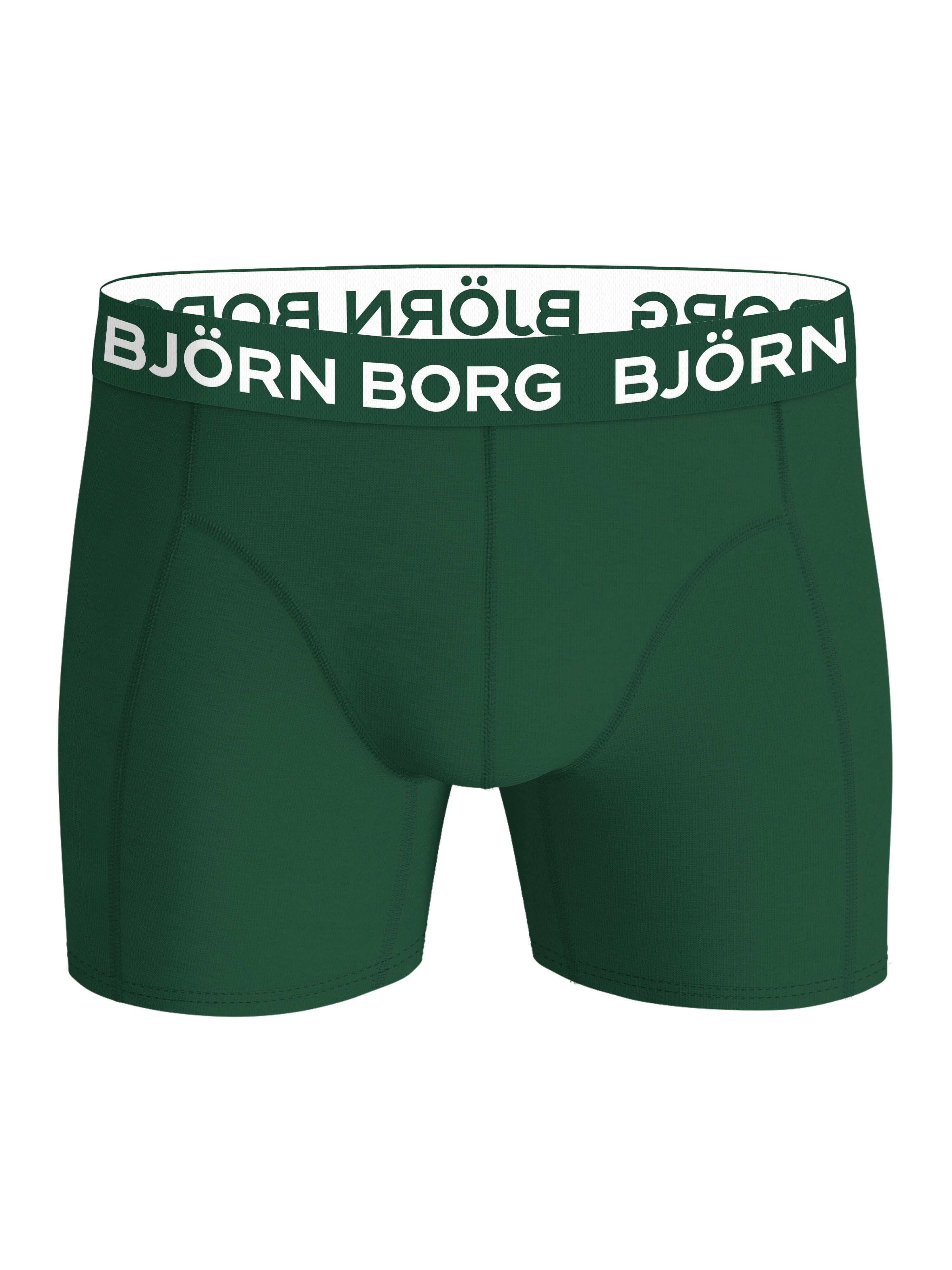 Björn Borg 5 Pack Cotton Stretch Boxers -Black, Green, Print, Red