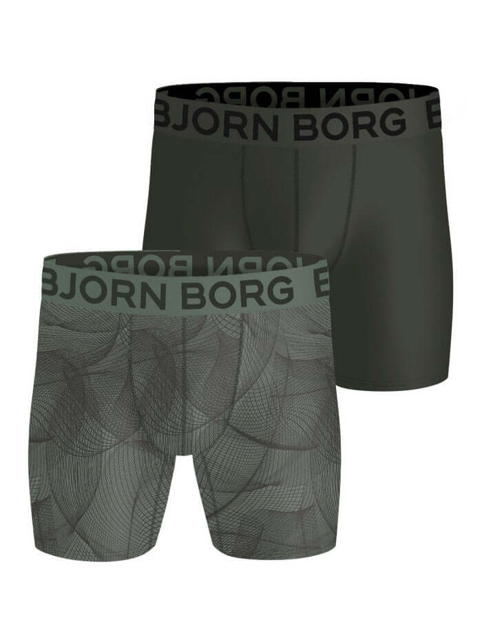 Björn Borg 3 Pack Sports Lightweight Boxers - Print, Grey
